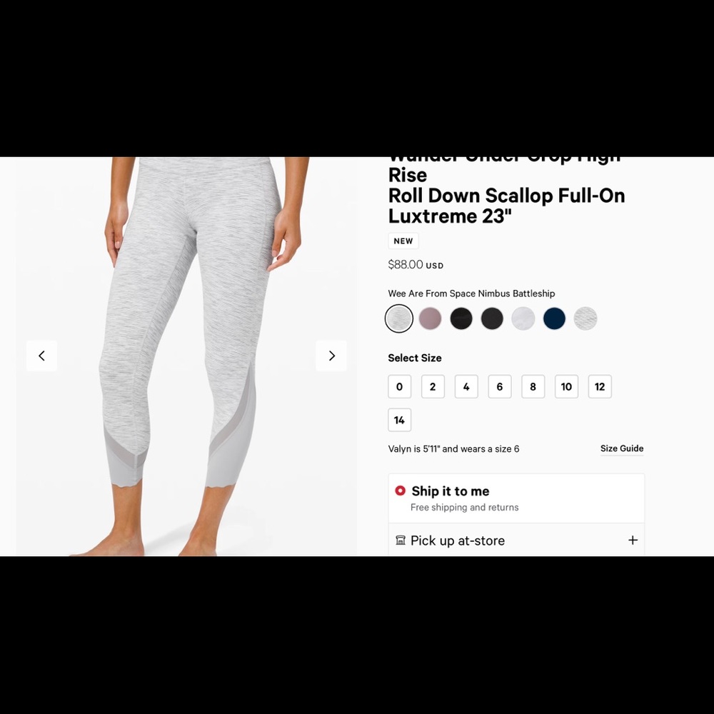 Lululemon copped leggings